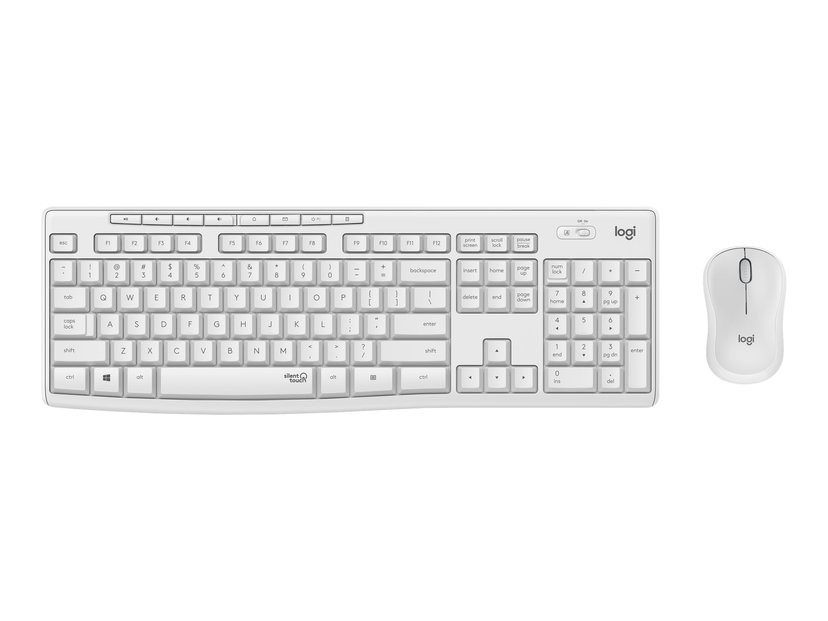 Logitech MK295 Silent trådlöst tangentbord och mus white
