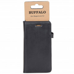 Skal och fodral - Buffalo Magnetiskt 2-i-1 Plånboksfodral i läder till Samsung Galaxy S9+ Plus
