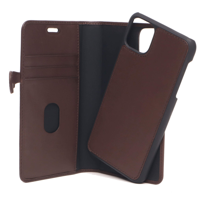 Skal och fodral - Buffalo Magnetiskt 2-i-1 Plånboksfodral i läder till iPhone 11