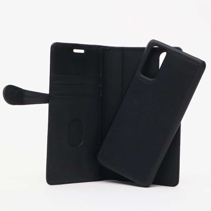 Mobiltillbehör - Buffalo Magnetiskt 2-i-1 Plånboksfodral i läder till Samsung Galaxy S20