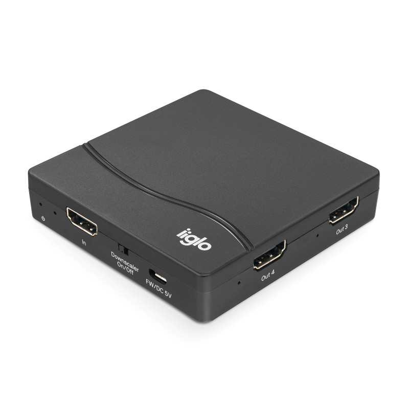 Skärmkabel & skärmadapter - iiglo HDMI-splitter 1 till 4 utgångar