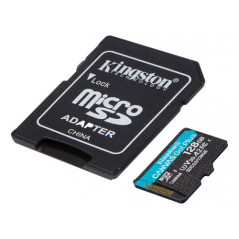 Kingston Canvas Go! microSDXC + SDXC 128GB UHS-I U3 V30 (Class 10) 170MB/s inkl. adapter
