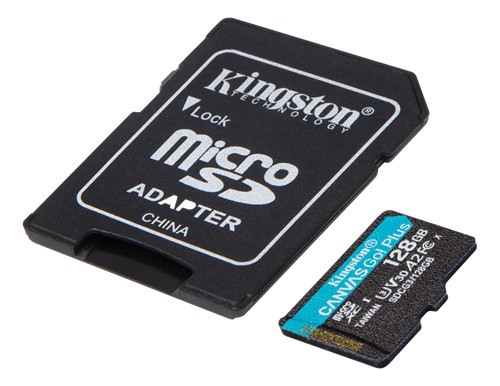 Kingston Canvas Go! microSDXC + SDXC 128GB UHS-I U3 V30 (Class 10) 170MB/s