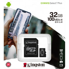 Kingston microSDHC + SDHC 32GB UHS-I (Class 10) 100MB/s inkl. adapter