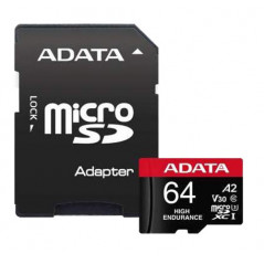 Minneskort - Adata 64 GB microSDXC + SDXC UHS-I U3 V30 A2 (Class 10)