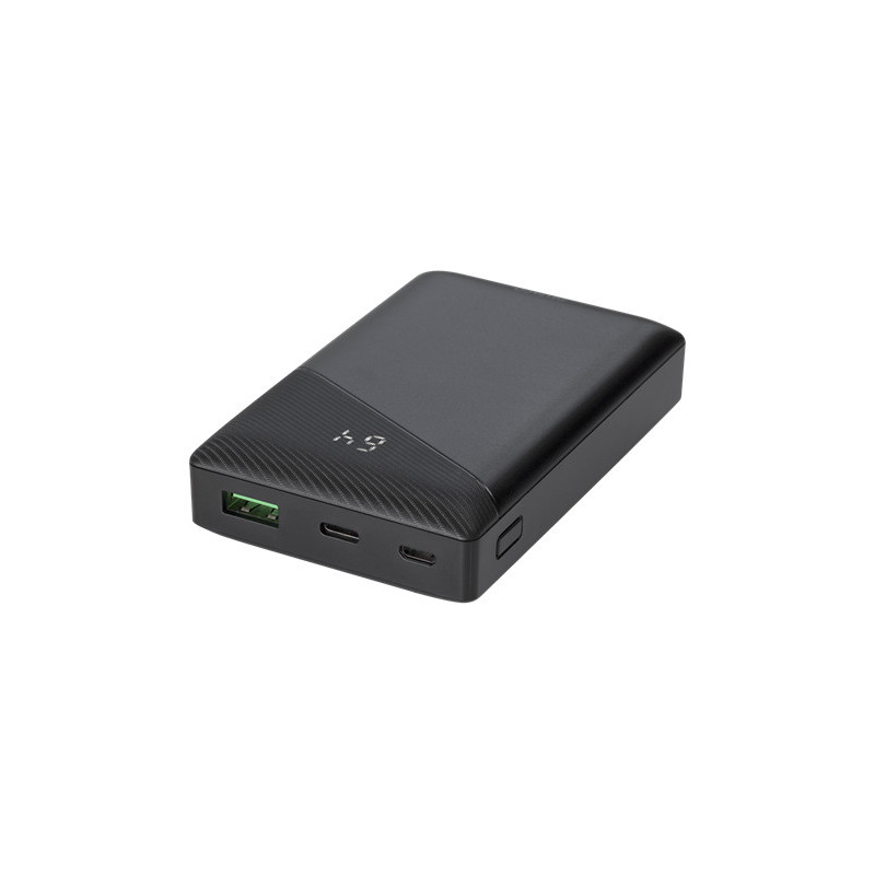 Portabla batterier - Powerbank på 10000mAh från Deltaco med snabbladdning och 3 A/18 W, 37 Wh