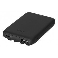 Portabla batterier - Powerbank 5000mAh med QI trådlös laddning som fästs på din telefon