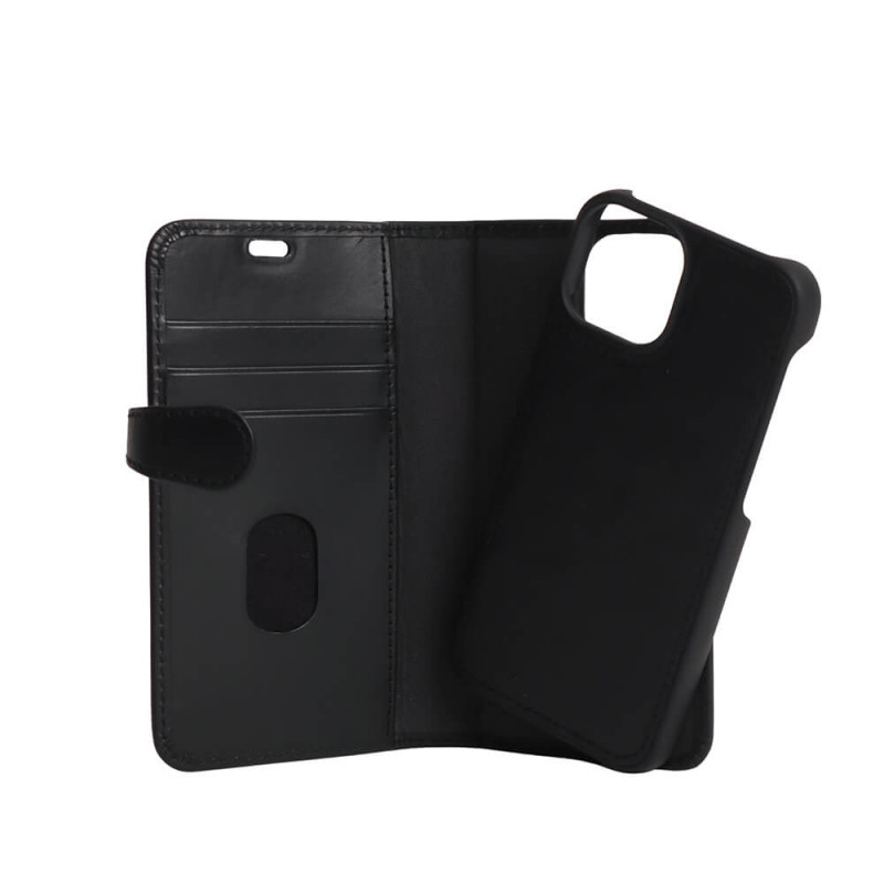 iPhone 13 - Buffalo Magnetiskt 2-i-1 Plånboksfodral i äkta läder till iPhone 13 Mini