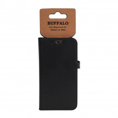 iPhone 13 - Buffalo Magnetiskt 2-i-1 Plånboksfodral i äkta läder till iPhone 13 Mini
