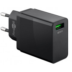 Laddare och kablar - Goobay Strömadapter med USB Quick Charge QC3.0 18W 3A