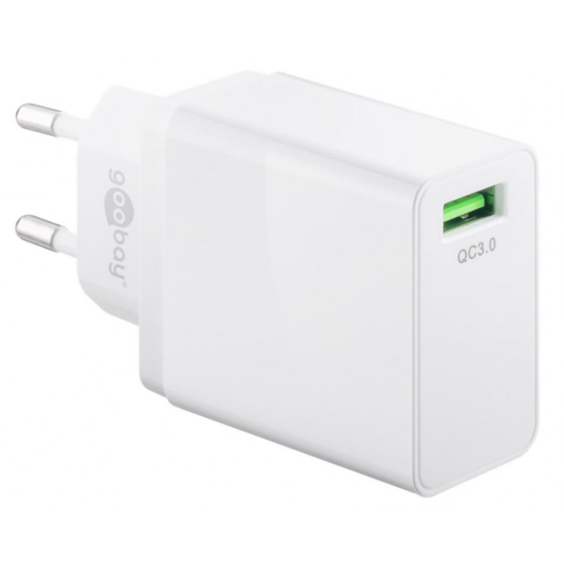 Laddare och kablar - Goobay Strömadapter med USB Quick Charge QC3.0 18W 3A