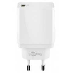 Laddare och kablar - Goobay Strömadapter med USB Quick Charge QC3.0 18W 3A
