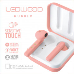 Bluetooth hörlurar - LEDWOOD bluetooth trådlöst headset & hörlur, pink (3+9H)