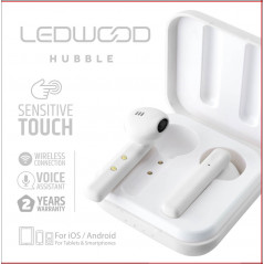 Bluetooth hörlurar - LEDWOOD bluetooth trådlöst headset & hörlur, white (3+9H)