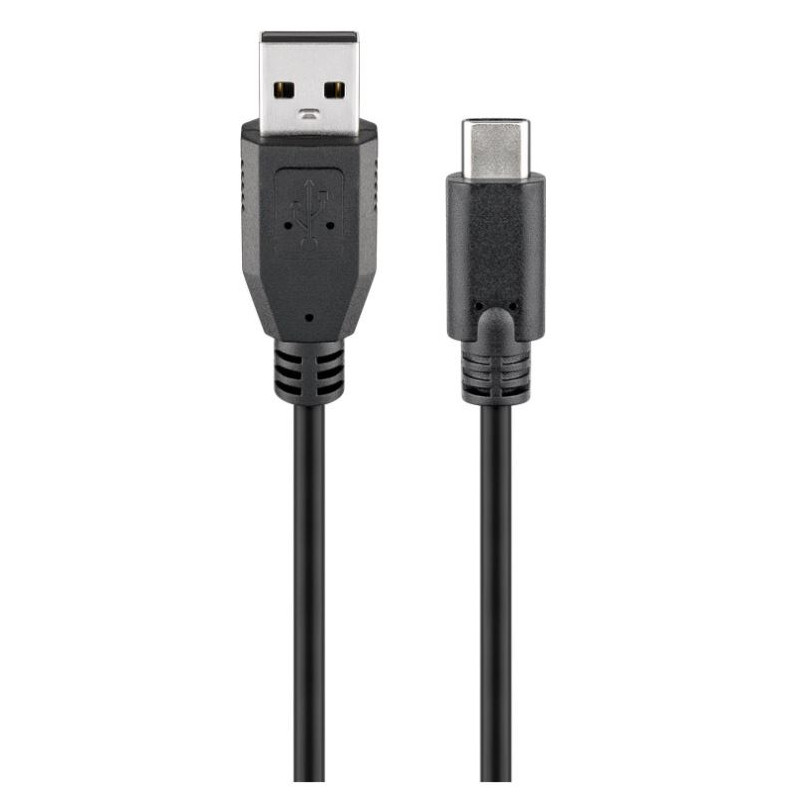 Tillbehör - USB-C till USB-A 2.0-kabel för ladd- & synk (15W 3A 480 Mbit/s)