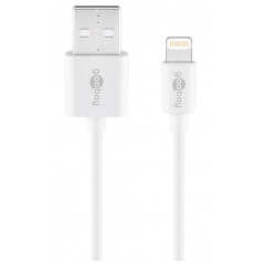 Laddkabel mobiltelefon - Strömadapter med MFi certiferad Lightning 1M