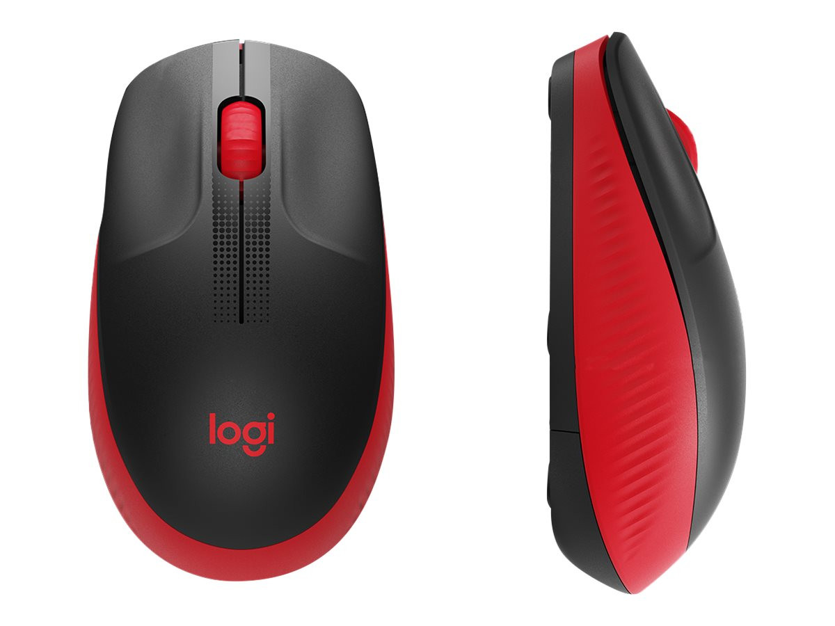 Logitech M190 trådlös mus i röd färg