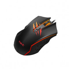 Gamingmus - Havit gamingmus med LED-belysning & 6 knappar