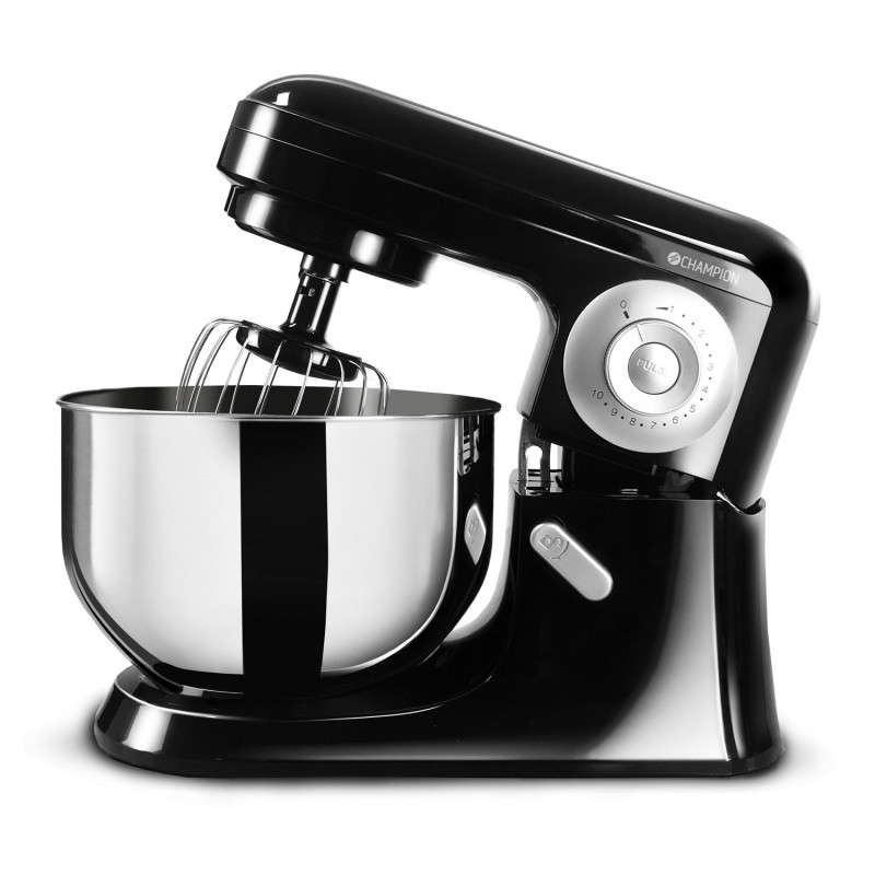 Matberedare - Champion Svart Köksmaskin 700W med 5L skål och Tillbehör