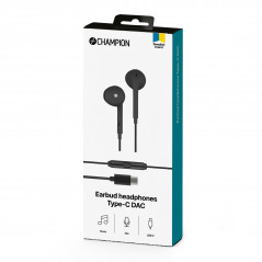 Champion earbud hörlurar och headset med USB-C