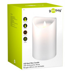 LED-ljus - LED-ljus med äkta vax och realistisk låga (10 x 15 cm)