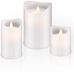 LED-ljus - LED-ljus med äkta vax och realistisk låga (7.5 x 10 cm)