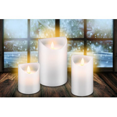 LED-ljus - LED-ljus med äkta vax och realistisk låga (7.5x12.5cm)