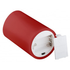 LED-ljus - 4st LED-ljus med äkta vax i julig färg och realistisk låga (7.5x10cm)