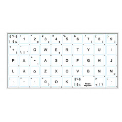 Övriga tillbehör - Klistermärken för utländska tangentbord (svensk vit)