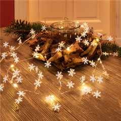 Ljusslingor - Goobay LED ljusslinga med Snöflingsmotiv för inomhusbruk med timer 1.3m 10st LED