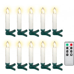Inomhusbelysning - Goobay trådlös julgransbelysning med 10st LED-lampor