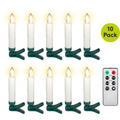 Inomhusbelysning - Goobay trådlös julgransbelysning med 10st LED-lampor