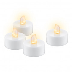 LED-ljus - 4st LED-värmeljus med realistisk låga