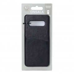Skal och fodral - Onsala mobilskal till Samsung Galaxy S10+ med kortfack och veganläder