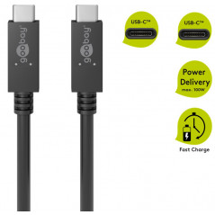 USB-C kabel - USB-C till USB-C USB 3.2 gen 2 laddkabel PD 100W bildskärmskabel 4K@60Hz