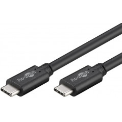 Goobay USB-C till USB-C USB 3.2 gen 1 laddkabel 60W bildskärmskabel 4K@60Hz