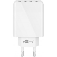 Goobay Strömadapter för USB-laddare 3A med 4xUSB (15W)