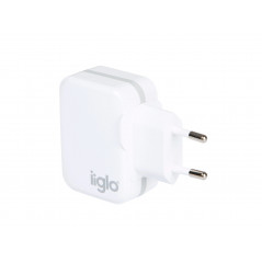 Väggladdare mobiltelefon - iiglo universalladdare till telefon och surfplatta USB-A med Quick Charge 3.0, 18W
