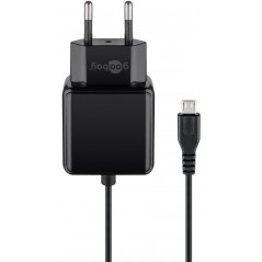 Laddare och kablar - Goobay väggladdare med 1.5 meters MicroUSB-kabel med upp till 15W effekt