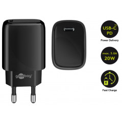 Laddare och kablar - Snabbladdande strömadapter med USB-C PD (Power Delivery) 20W
