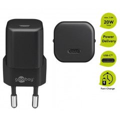 Laddare och kablar - Snabbladdande kompakt strömadapter med USB-C PD (Power Delivery) 20W