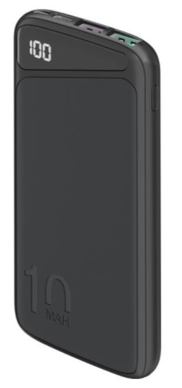 Goobay snabbladdande PowerBank batteri på 10.000mAh med USB-C PD 18W, QC 3.0