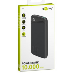 Portabla batterier - Goobay snabbladdande PowerBank batteri på 10.000mAh med USB-C PD 18W, QC 3.0