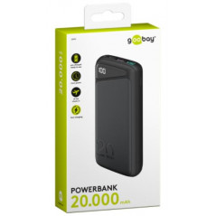 Portabla batterier - Goobay snabbladdande PowerBank batteri på 20.000mAh med USB-C PD, QC 3.0