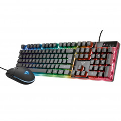 Paket tangentbord & mus gaming - Trust GXT 838 Azor Gaming RGB Combo med regnbågsbelysning