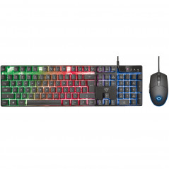 Paket tangentbord & mus gaming - Trust GXT 838 Azor Gaming RGB Combo med regnbågsbelysning