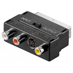 TV-tillbehör - Goobay Scartadapter till 3x RCA / S-Video