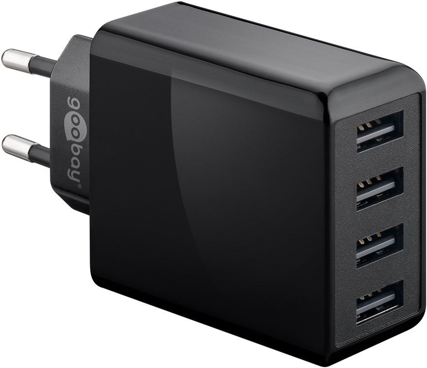 Goobay strömadapter med 4xUSB, 30W max
