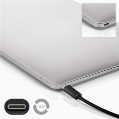 USB-kabel USB mini - USB-C till miniUSB-kabel, 0.5 meter, svart