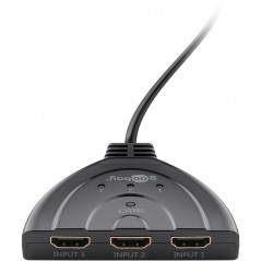 Skärmkabel & skärmadapter - Goobay manuell HDMI-switch för 3 enheter, 4K